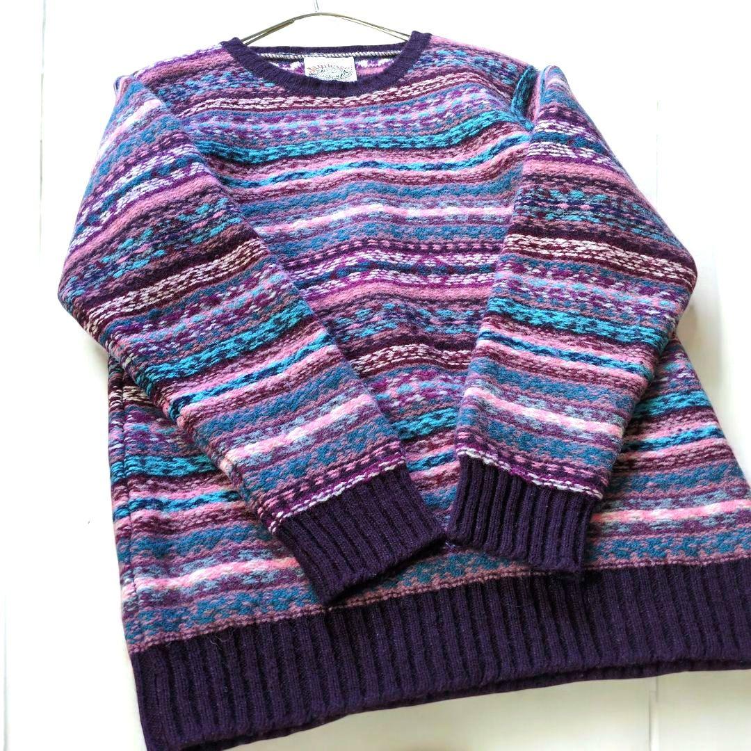 美品 Jamieson's フェアアイル ニットセーター 総柄 L ユニセックス