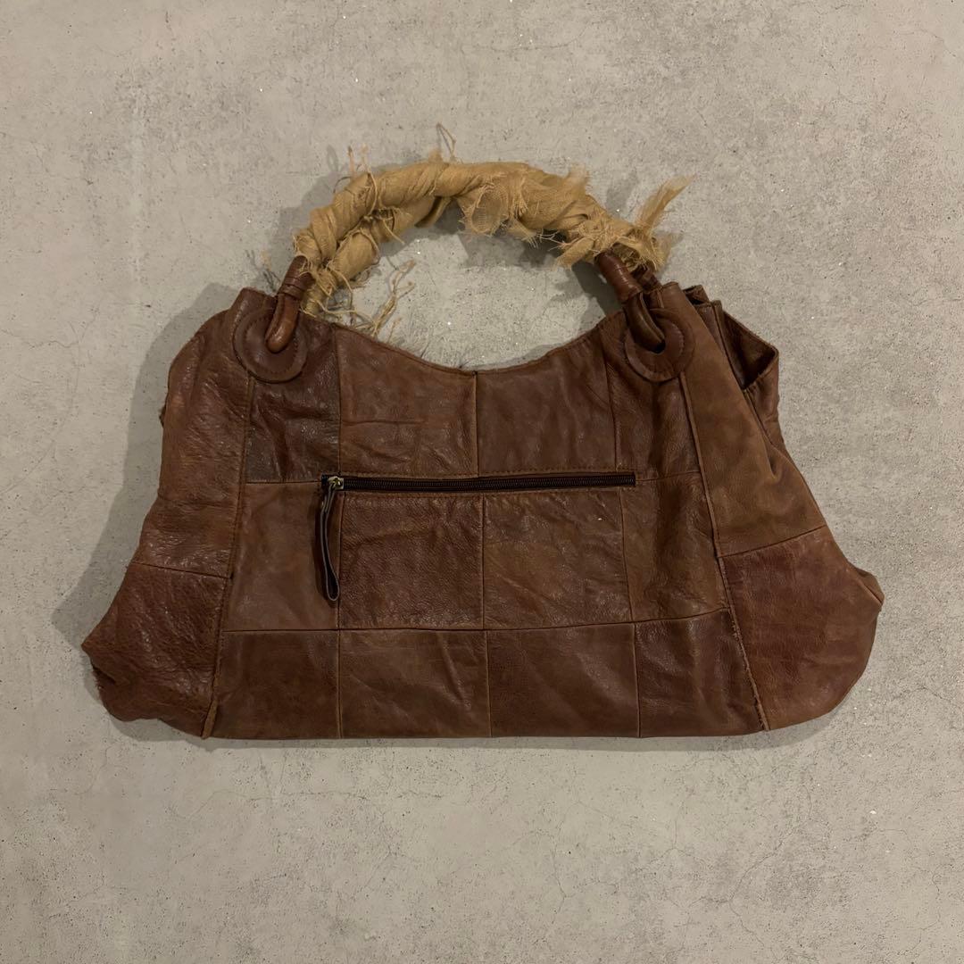 00’s archive goaレザーバッグ　ファー y2k 亜熱帯