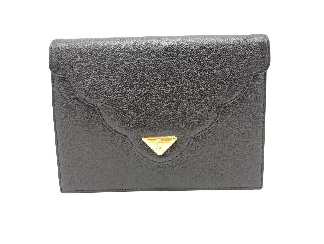 【未使用】YSL　イヴ・サンローラン　クラッチバッグ　ブラック