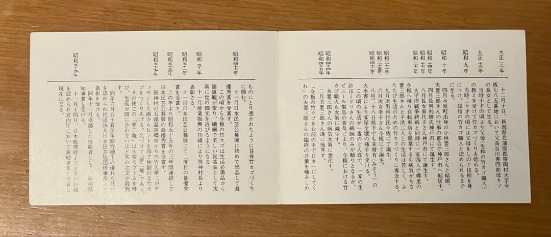 か*ん様 小林ミドリさんご本人作　竹籠