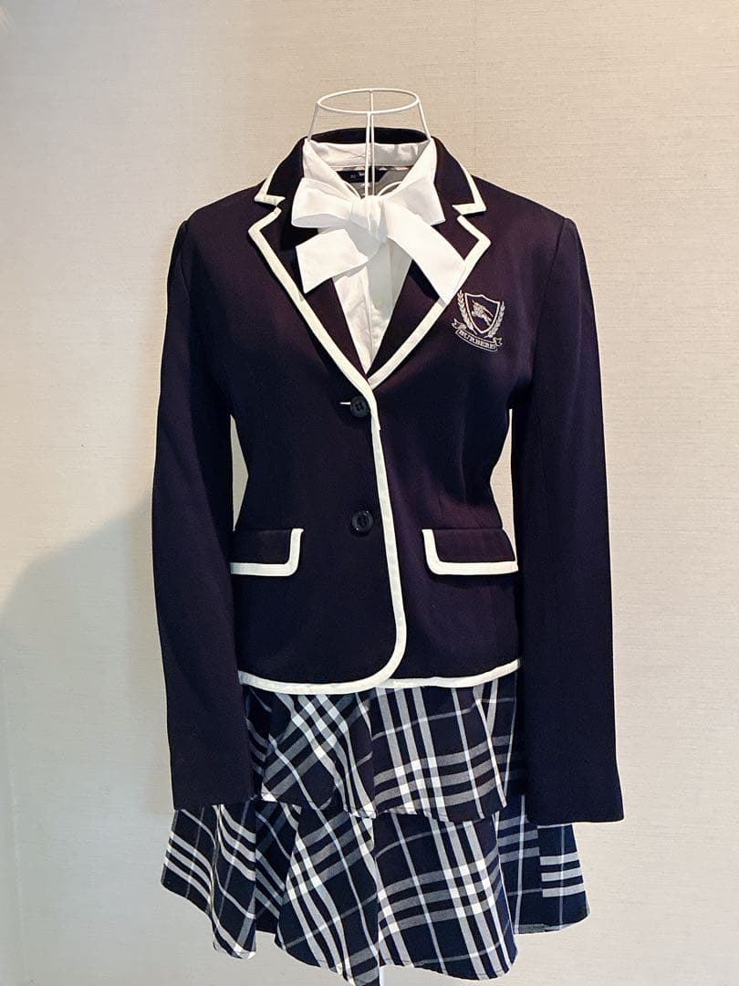 BURBERRY ネイビー ブレザー スカート ブラウス3点セット 160A