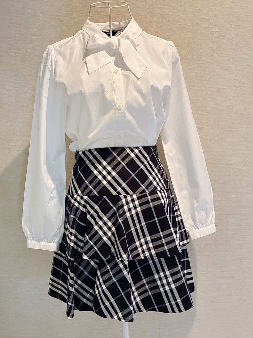 BURBERRY ネイビー ブレザー スカート ブラウス3点セット 160A