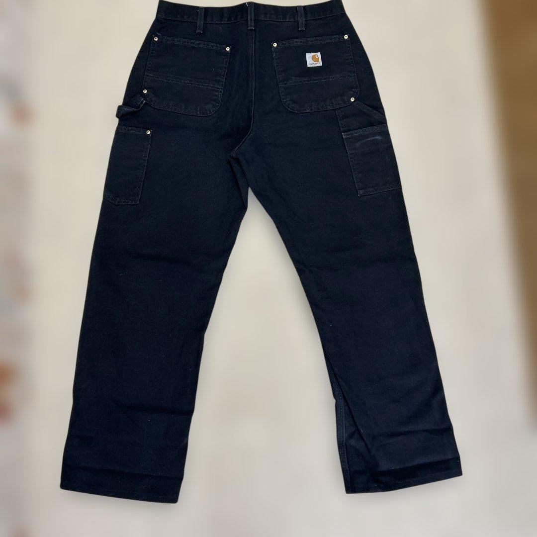 【Carhartt 】カーハートダブルニーワークパンツ　メキシコ製　ブラック