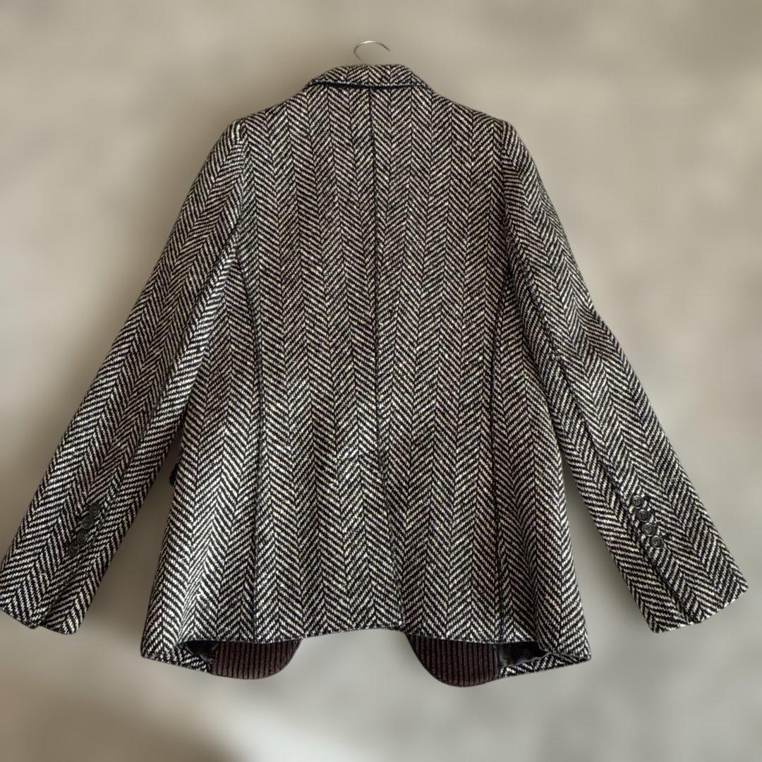 美品 DOLCE&GABBANA ドルチェ&ガッバーナ 千鳥柄ジャケット コート