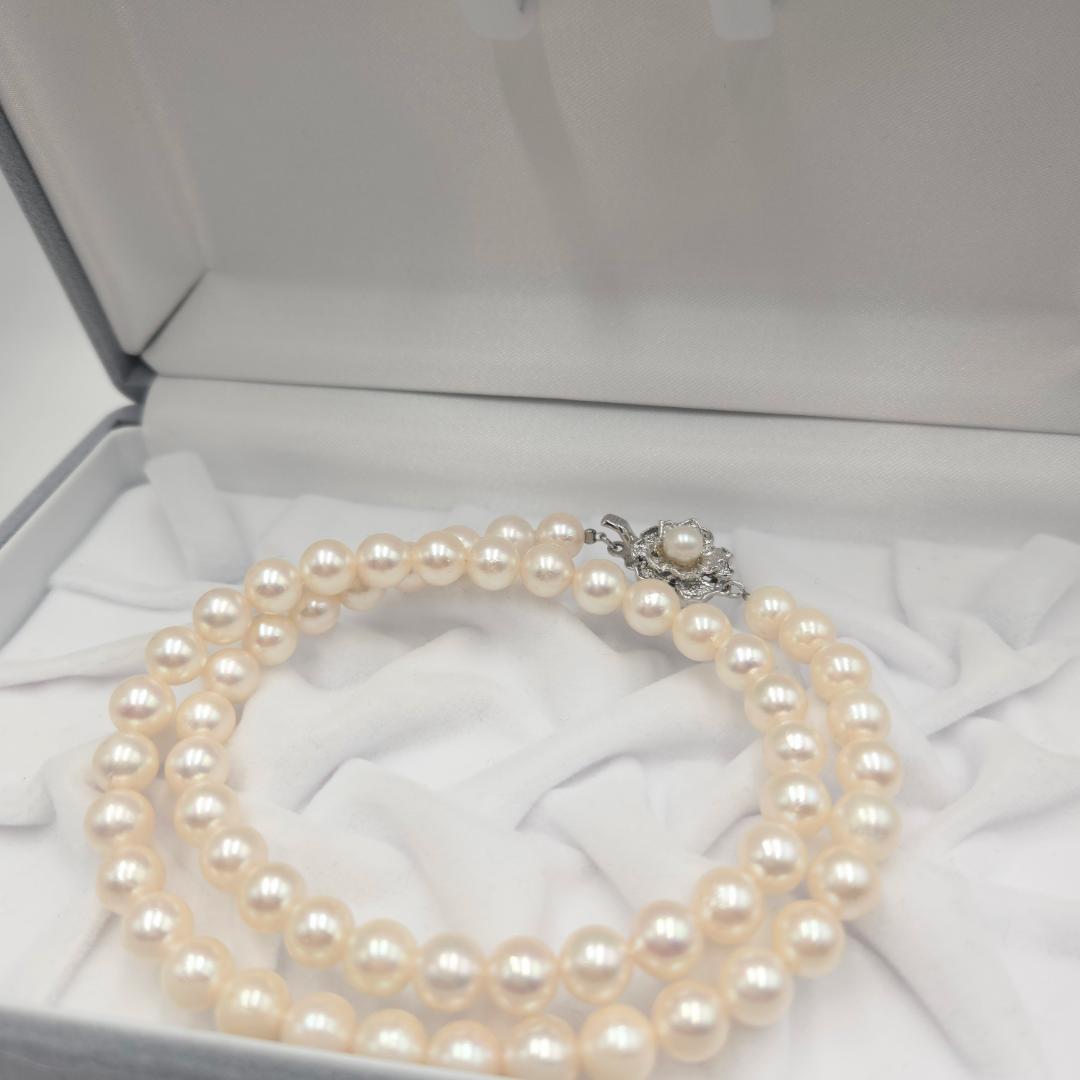 アコヤ あこやパール 本真珠 ネックレス akoya Perl silver