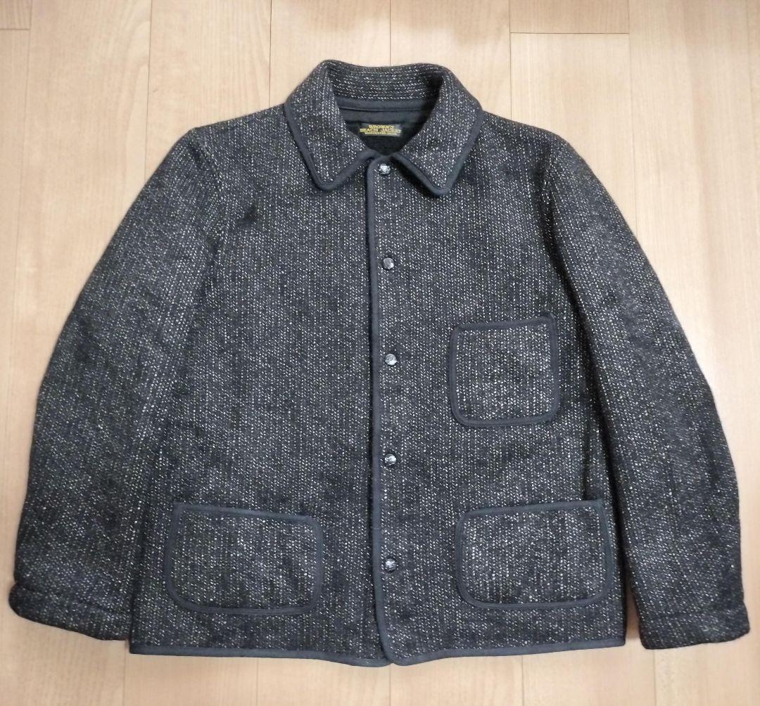 美品 ブラウンビーチ カバーオール 40 ファースト ブラック ゴマ塩