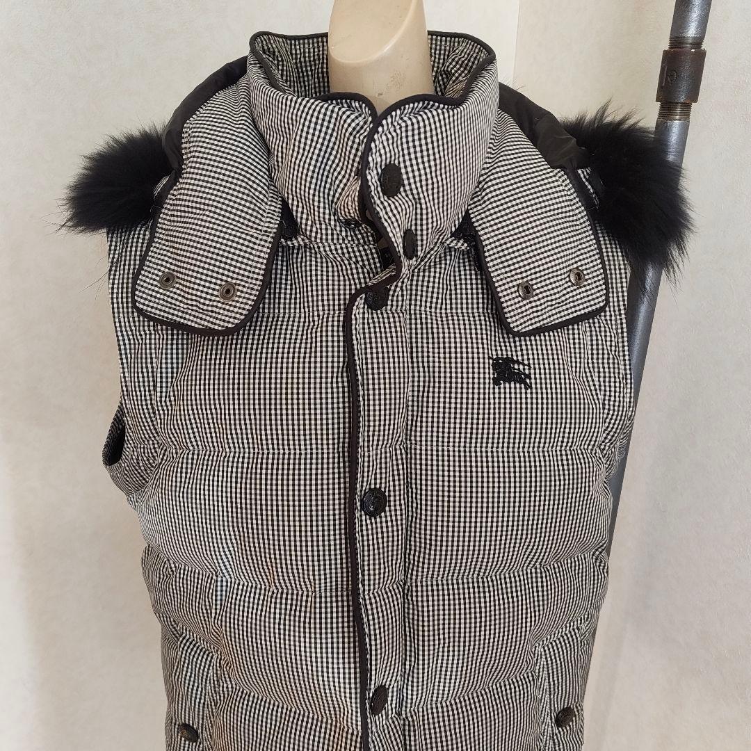 バーバリーブラックレーベル　ダウンジャケット/ベスト　フード着脱可 M