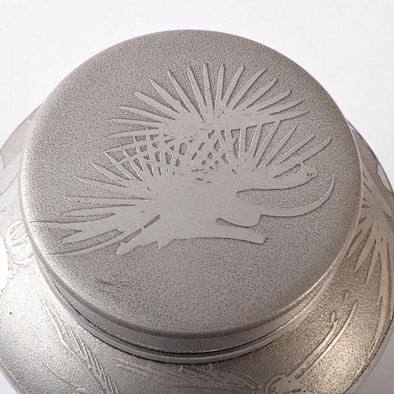 TM 　さつま岩切　正錫　松鶴文　茶壷　茶心壷　約350g　C　7729