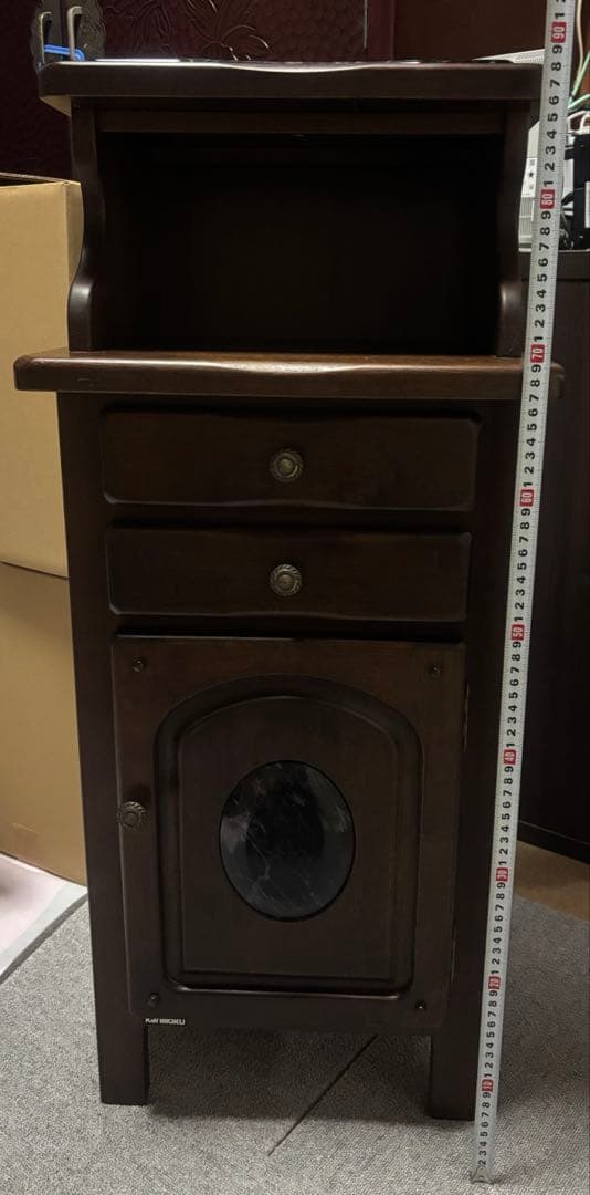 カリモク家具　電話台　ダークブラウン