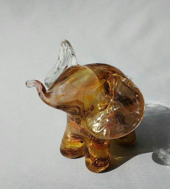 大変珍しい吹きガラスの象★ムリーニ★
