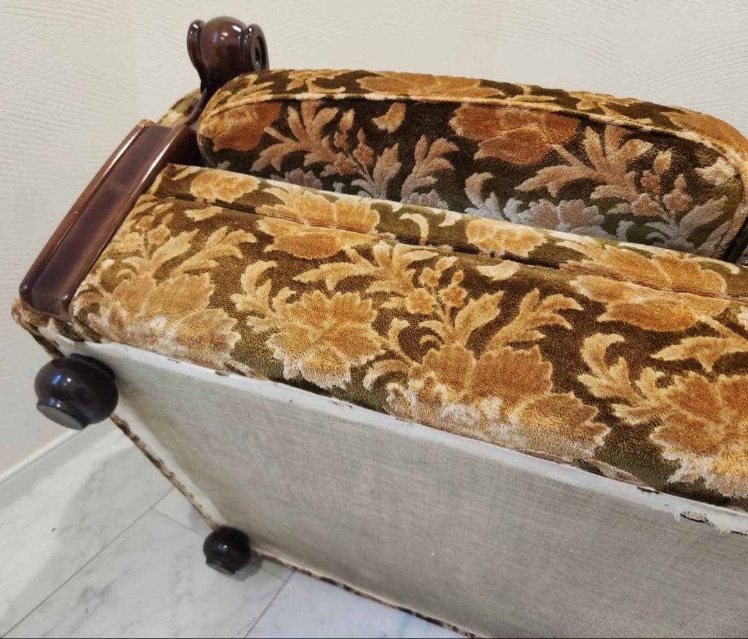 オールドカリモク　old karimoku 金華山　アンティーク3人掛けソファ