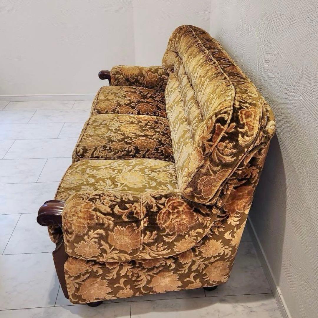 オールドカリモク　old karimoku 金華山　アンティーク3人掛けソファ