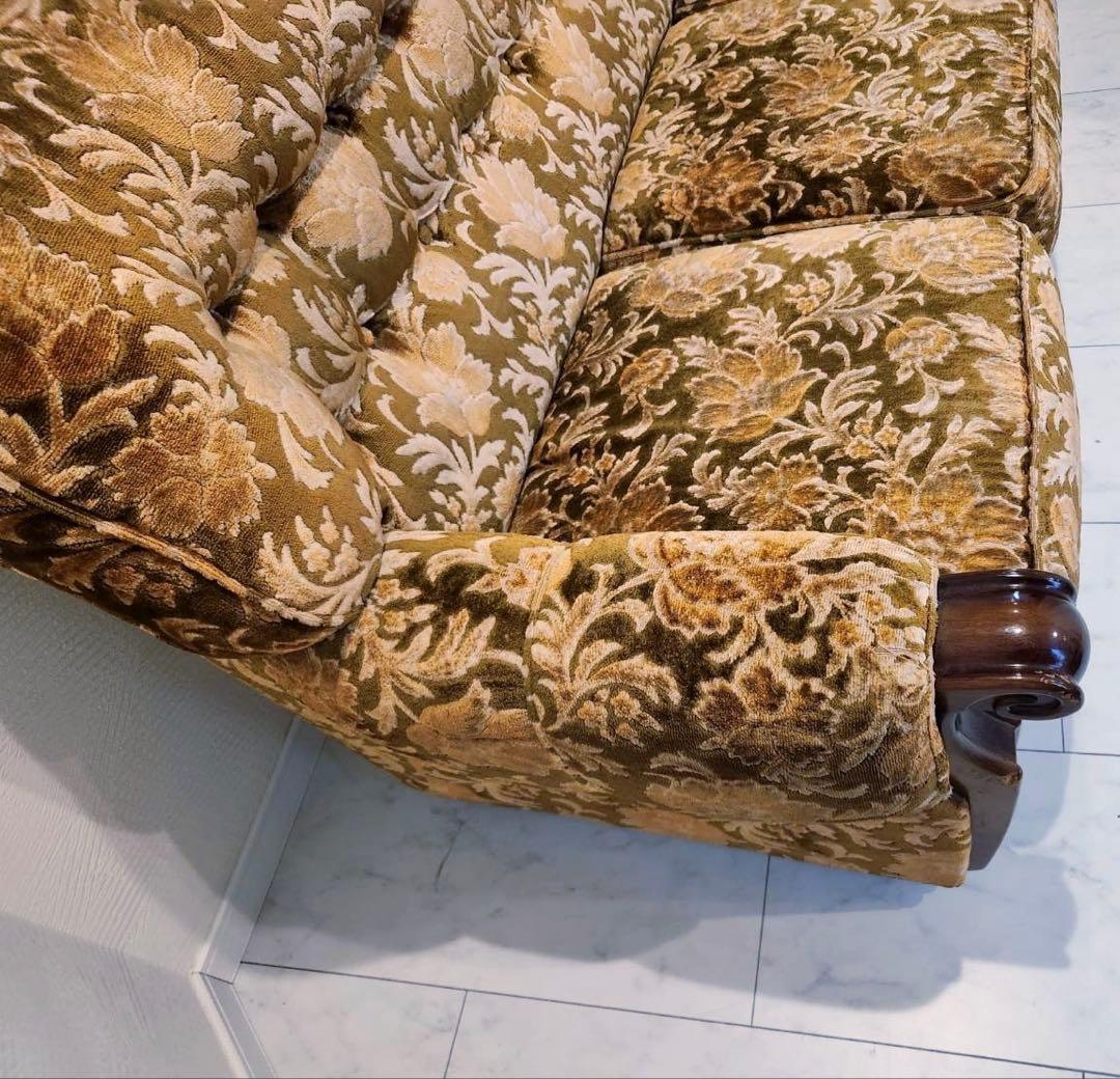 オールドカリモク　old karimoku 金華山　アンティーク3人掛けソファ