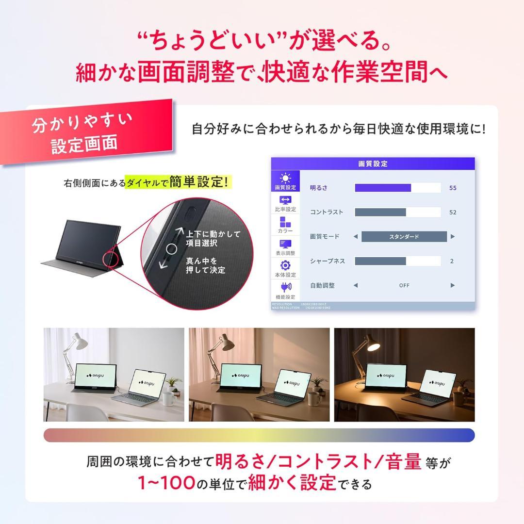 ONPU モバイルモニター 15.6 インチ
