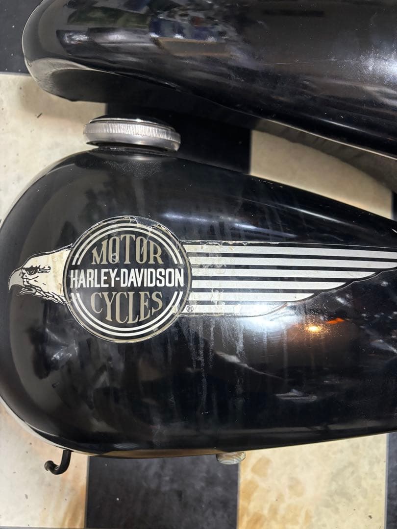 ハーレー　純正　初期エボ　分割　タンク　オリジナルペイント　1985 FXEF