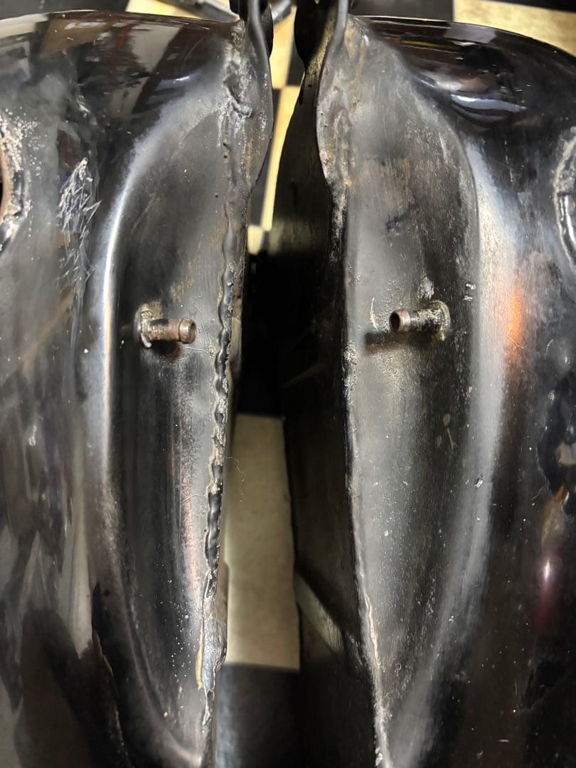 ハーレー　純正　初期エボ　分割　タンク　オリジナルペイント　1985 FXEF