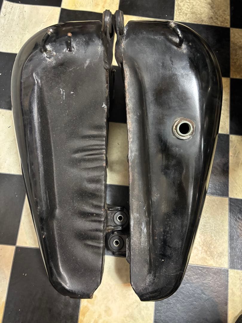 ハーレー　純正　初期エボ　分割　タンク　オリジナルペイント　1985 FXEF