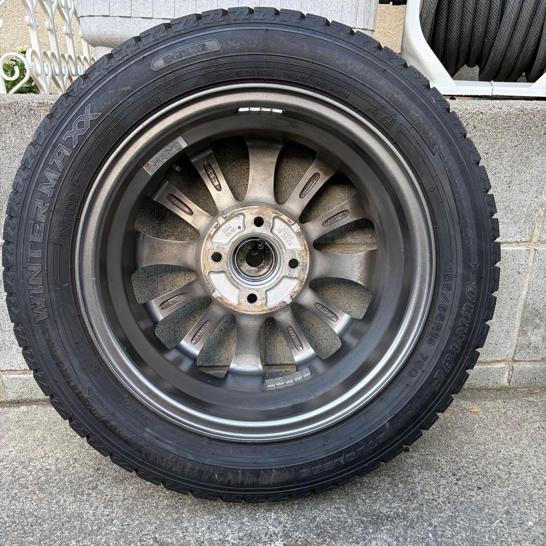 スタッドレスタイヤ＋アルミホイール 14インチPCD100