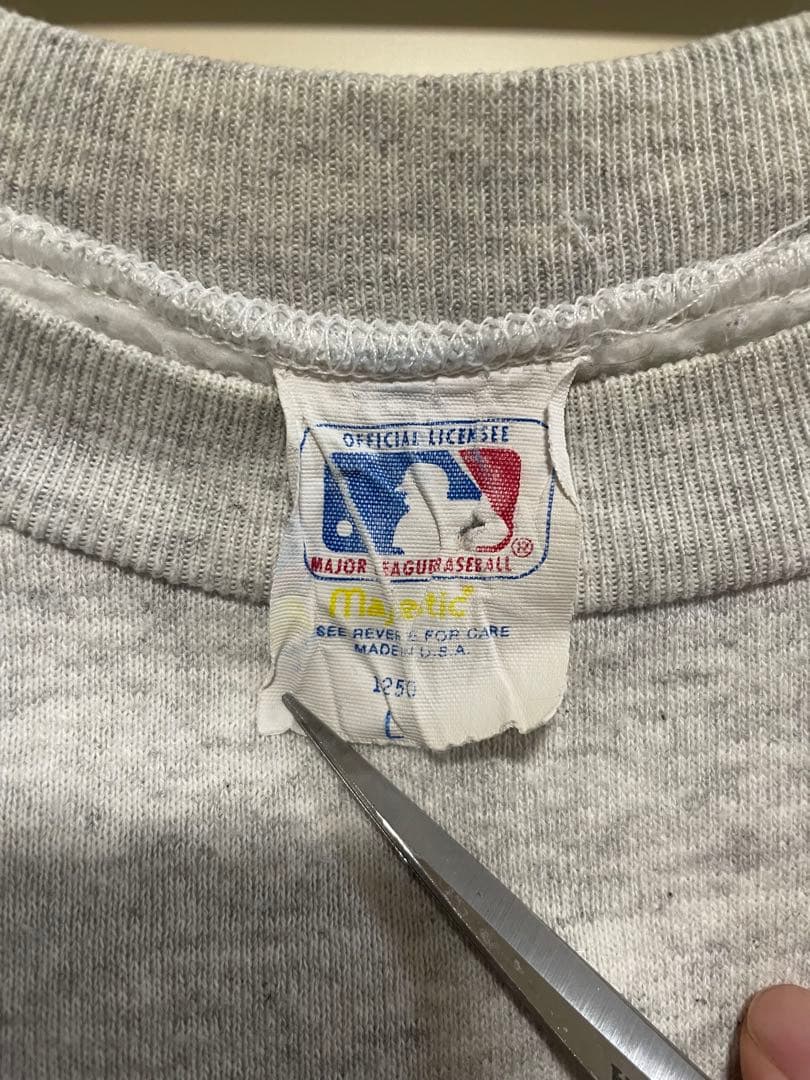 【一点物】USA製 New York Yankees プリントスウェット L