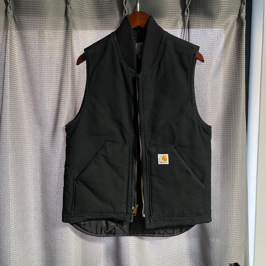 カーハート ダックベスト メキシコ製 ブラックS