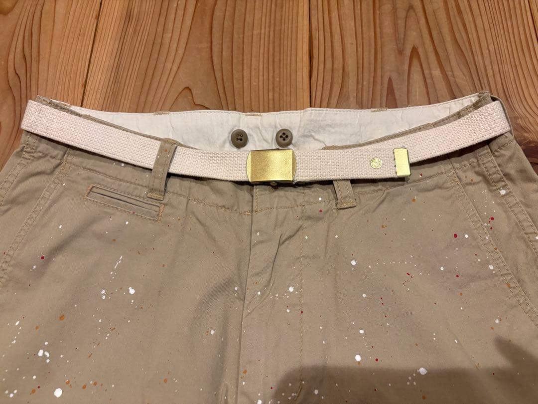 【美品】MASTER&CO. マスターアンドコー チノ ペンキ加工　ベージュ