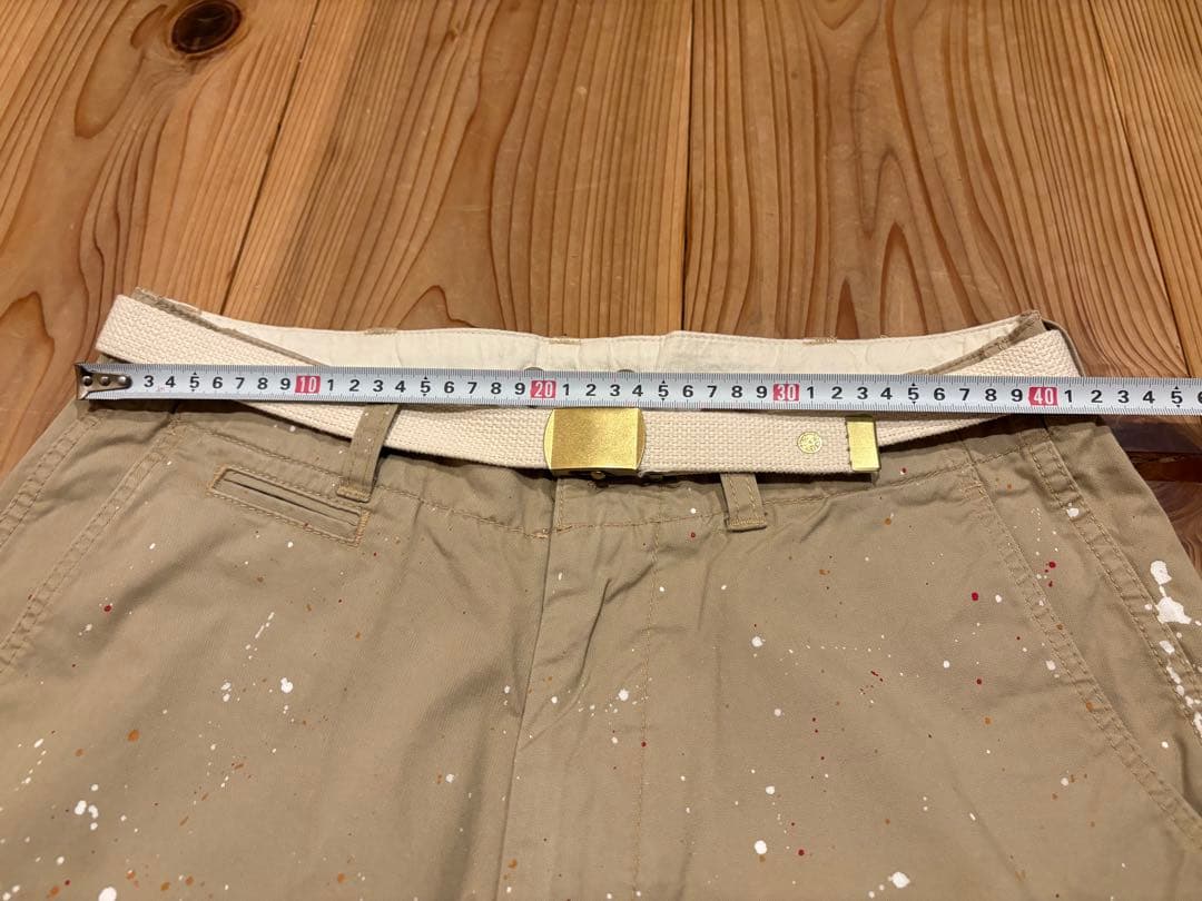 【美品】MASTER&CO. マスターアンドコー チノ ペンキ加工　ベージュ
