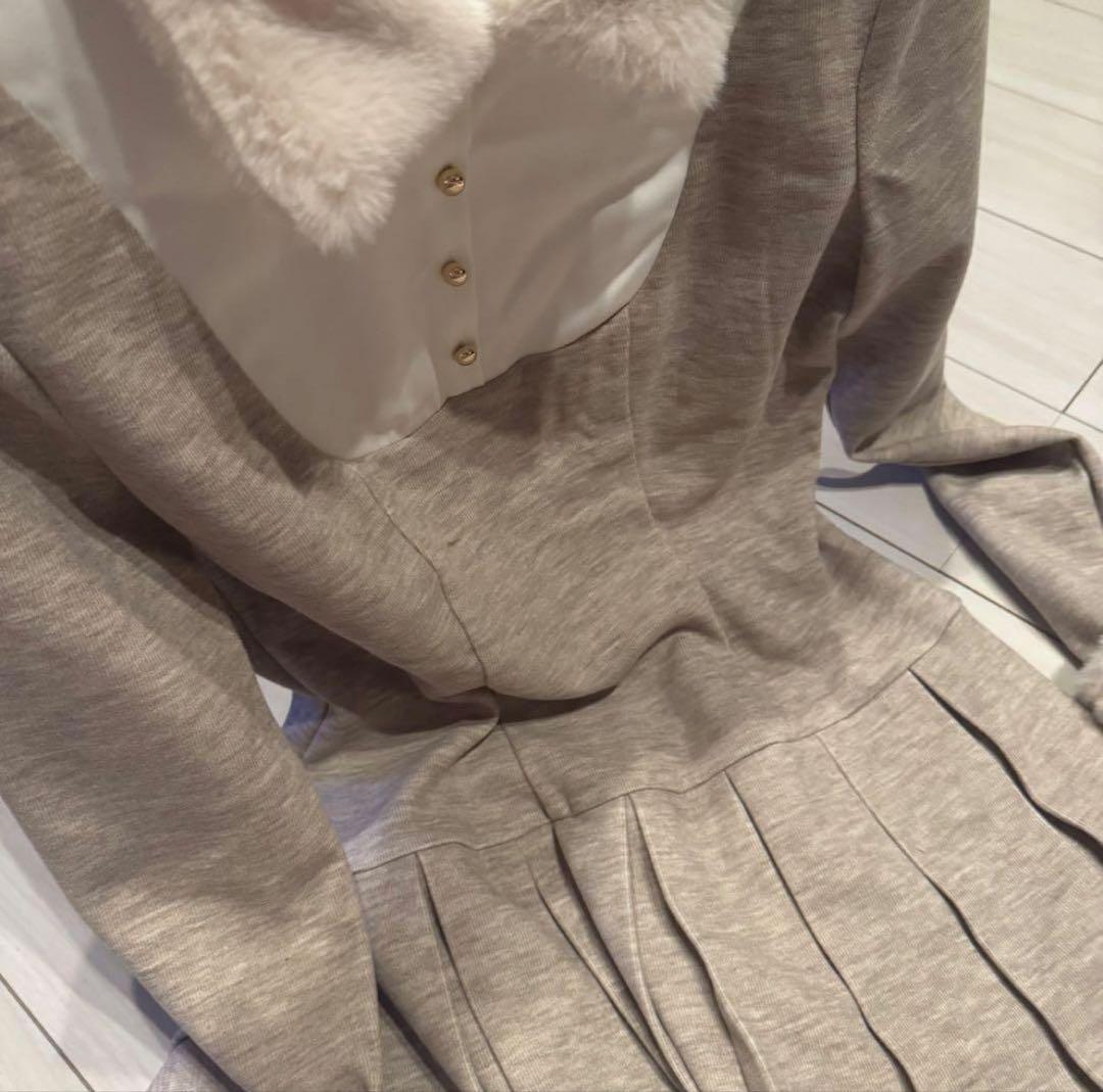 RoséMuse ロゼミューズ Knit sew pleated op M