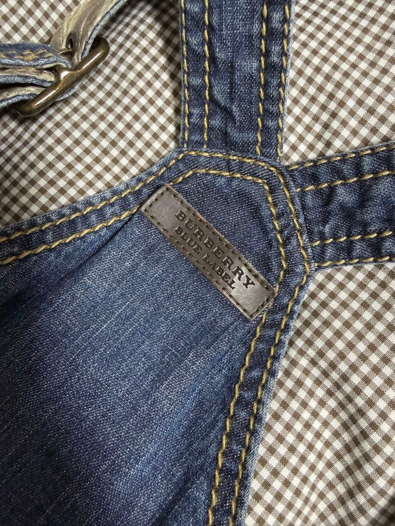 BURBERRY BLUE LABELデニムジャンパースカート ノバチェック38