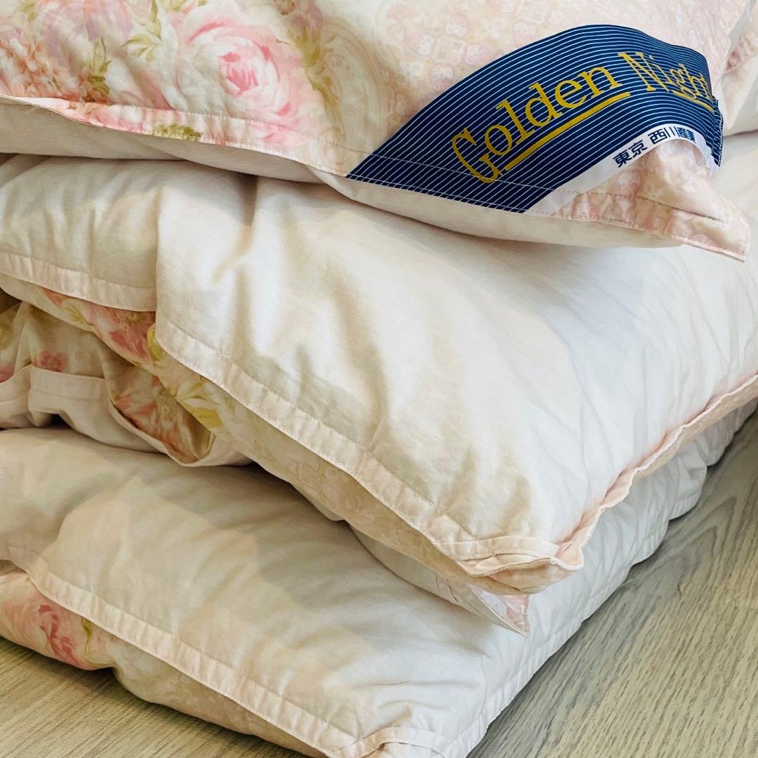 西川 ダブル 羽毛掛け布団 93%ダウン