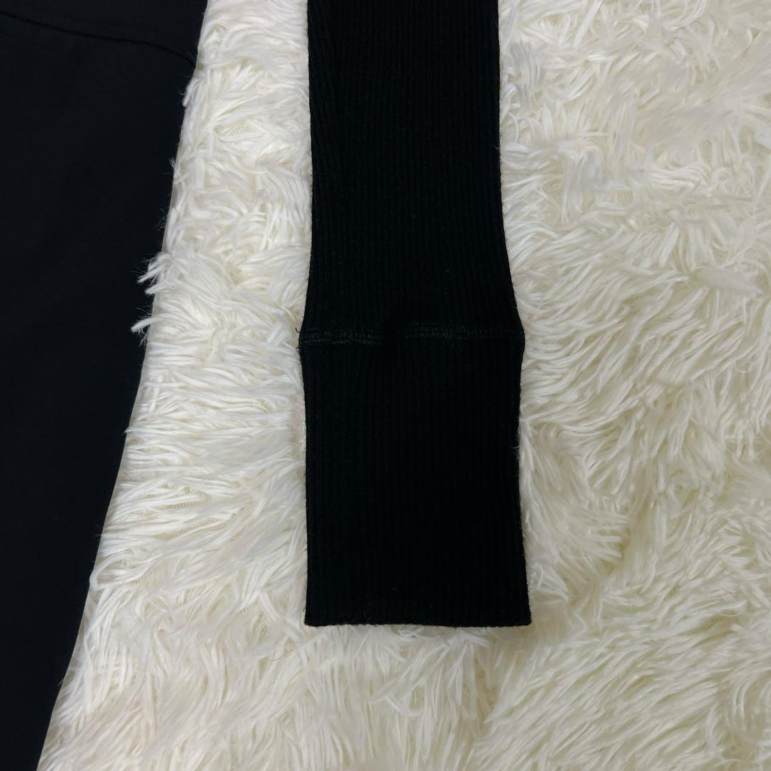 新品タグ付き✨Theory リブニットドッキングミニドレス　ブラック