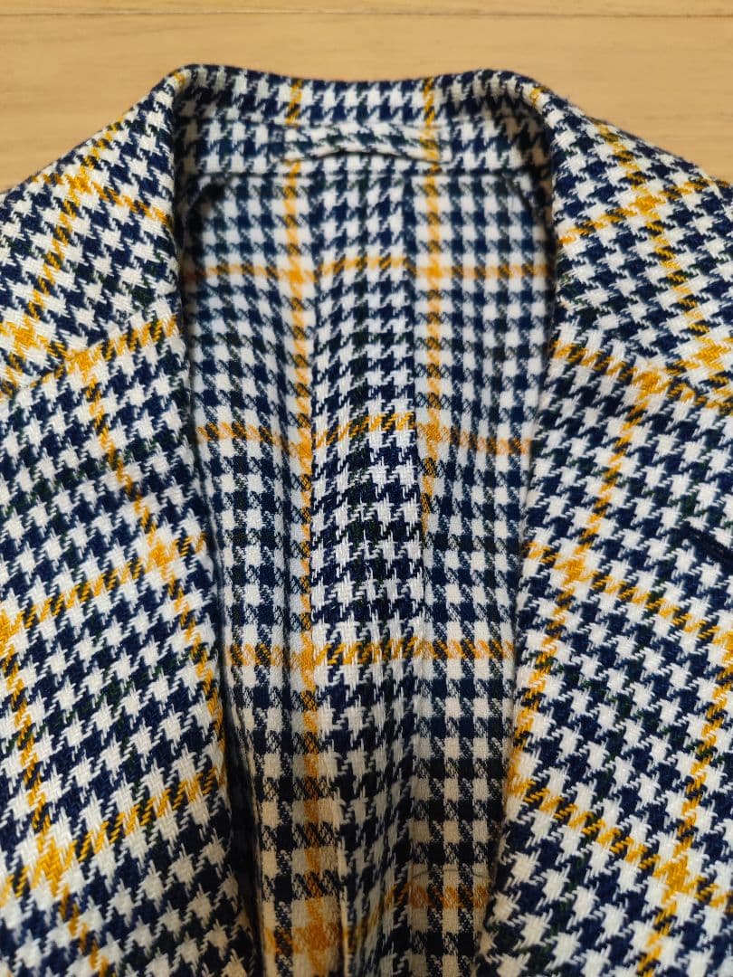 LARDINI　ラルディーニ リネンコットン チェックジャケット48