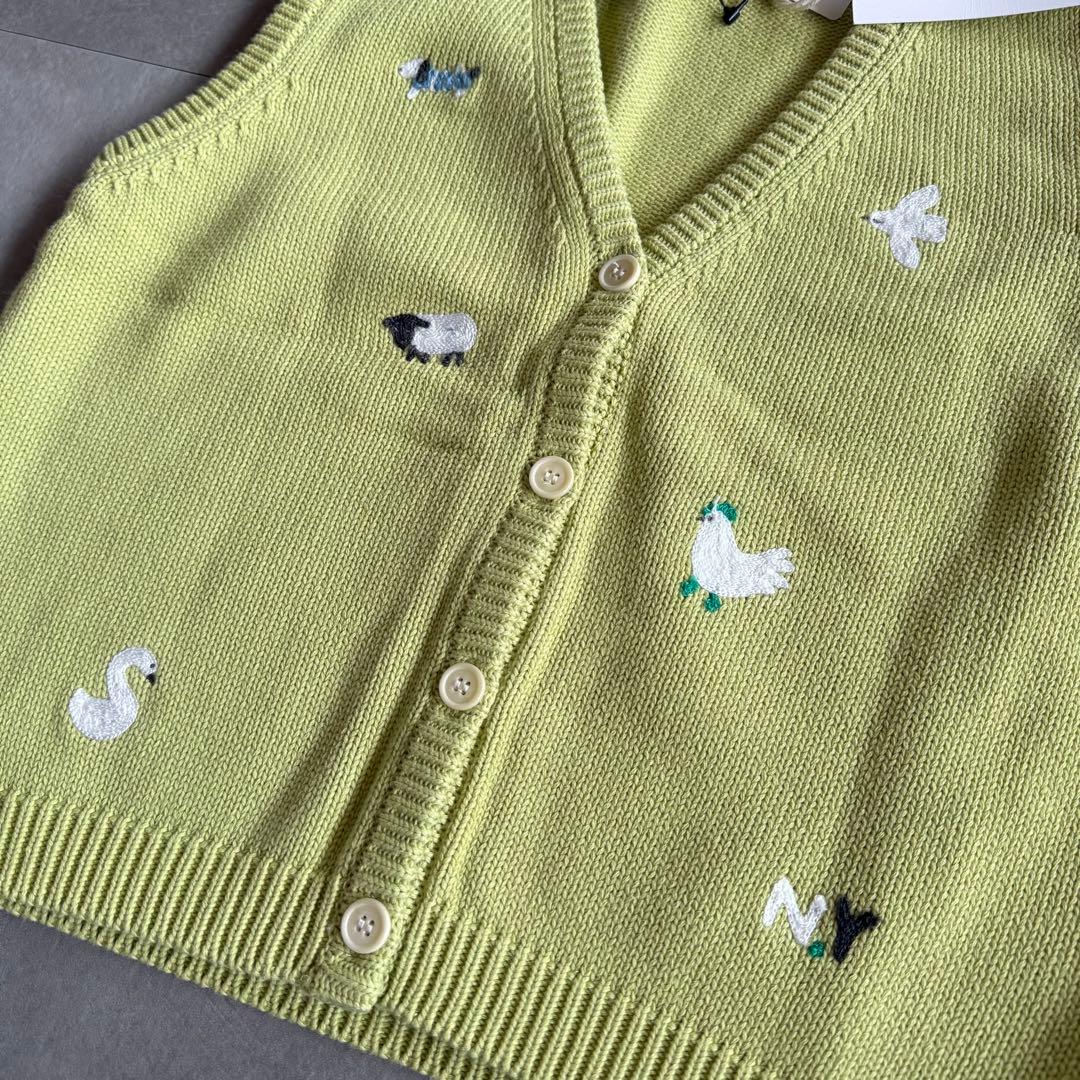 【未使用／2024✨】DEMY BY DEMYLEE ニットベスト アニマル刺繍