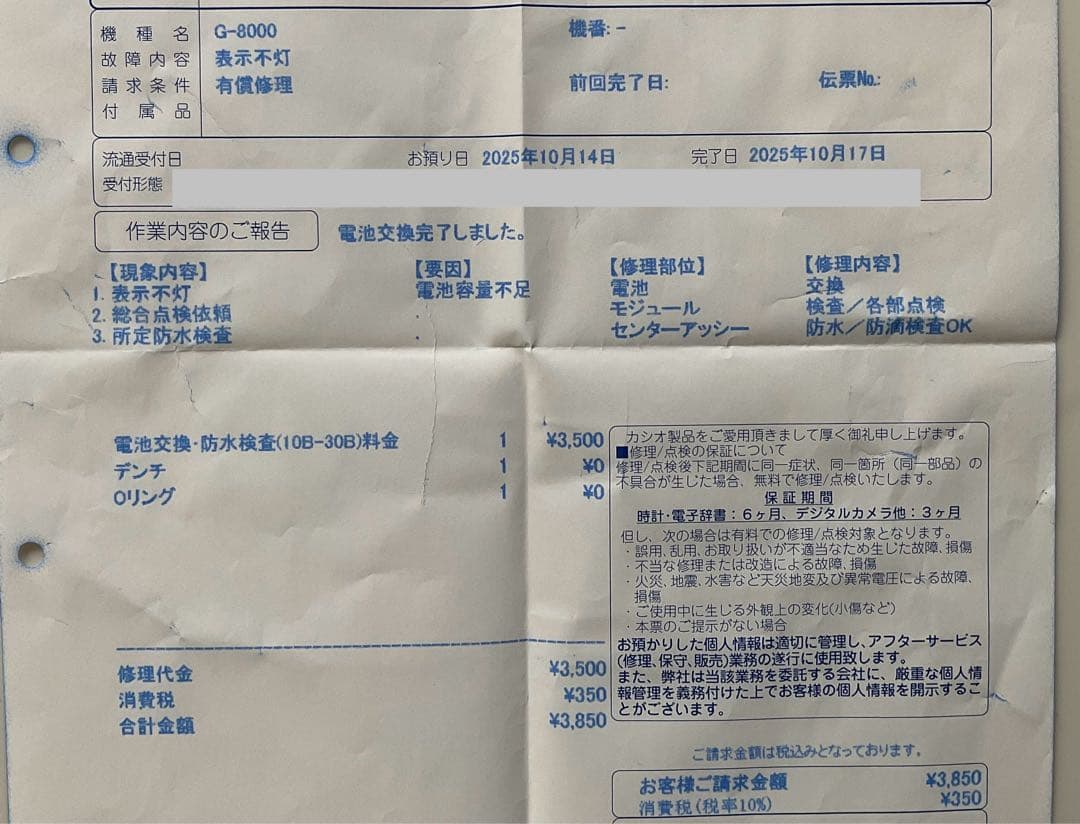 「電池交換点検済/新品/未使用」G-SHOCK G-8000-3VDR