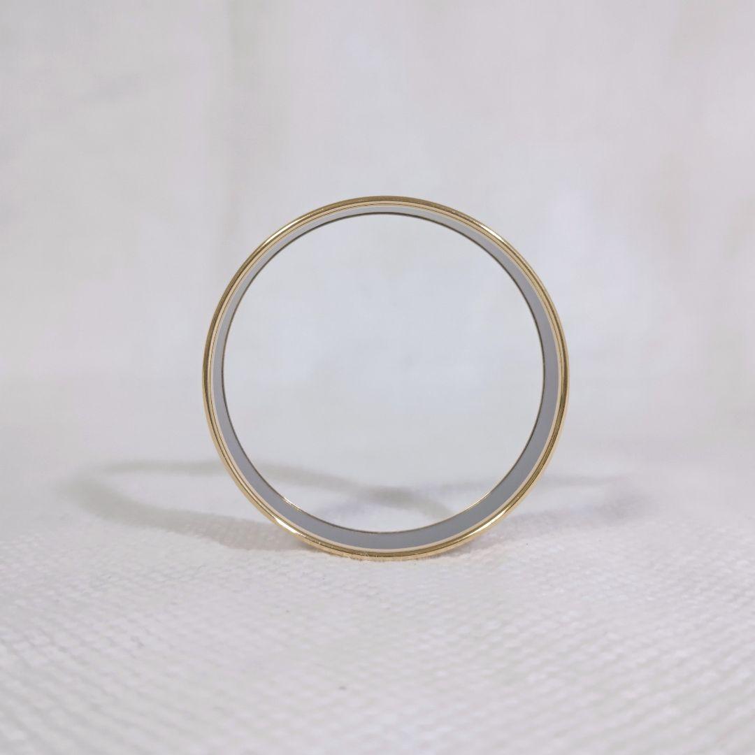 エルメスHERMESエマイユGM七宝焼バングルブレスレット白ホワイト金ゴールド