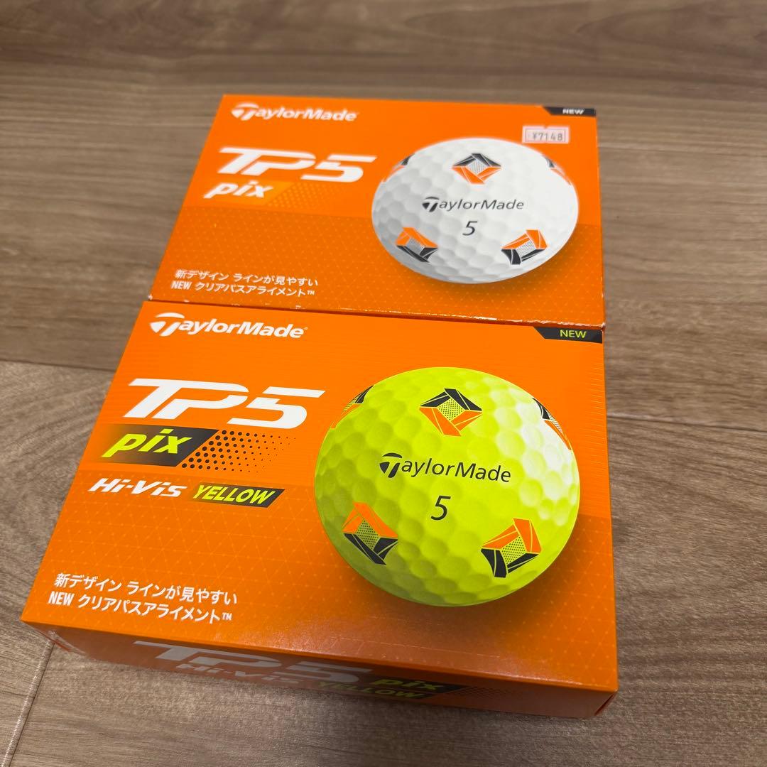 新品　テーラーメイド TP5 pix イエロー&ホワイトセット2ダース