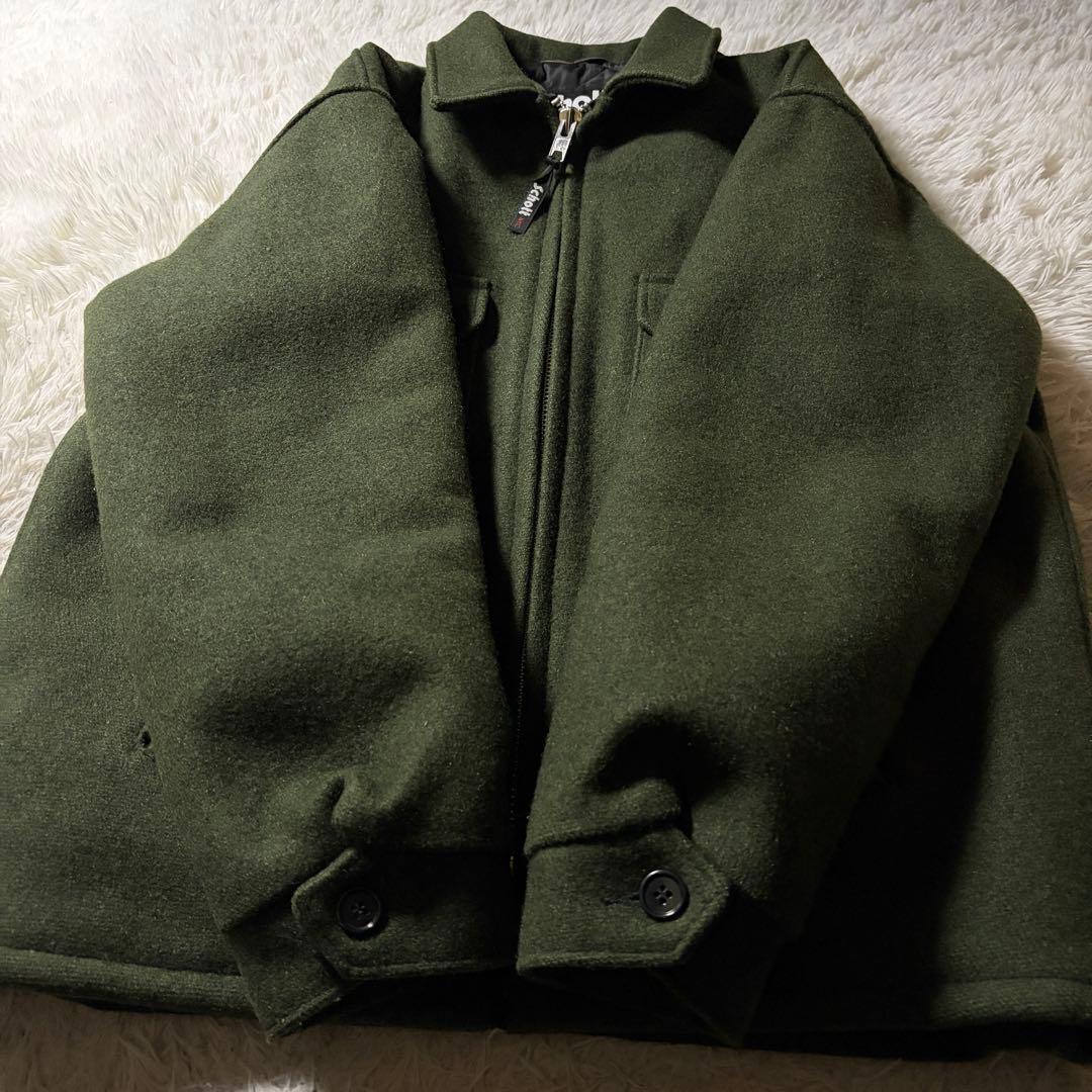【米国製】schott ウールコート　グリーン　刺繍　ロゴ　720J 40