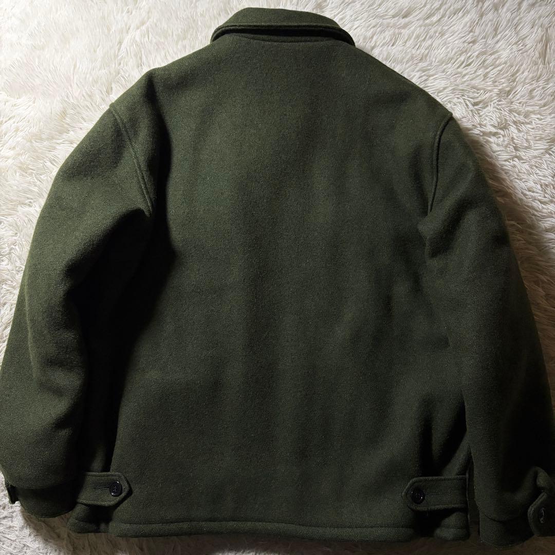 【米国製】schott ウールコート　グリーン　刺繍　ロゴ　720J 40