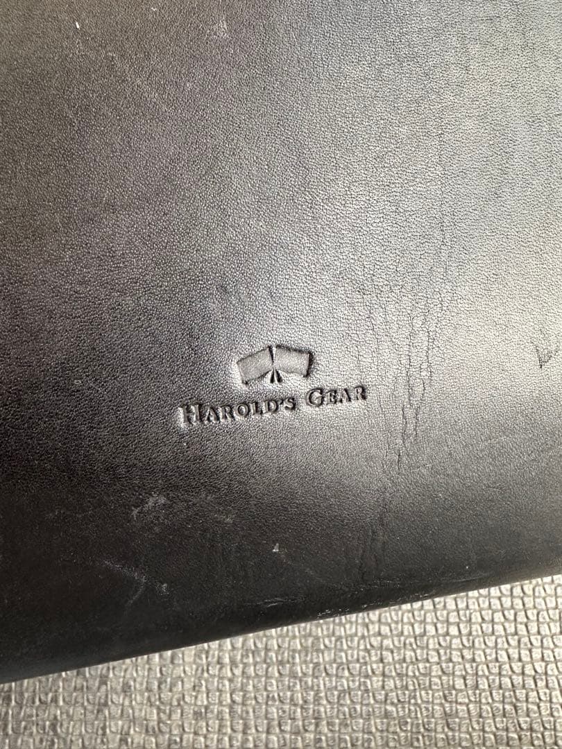 90s\"harolds gear\"leather×canvas drum bag