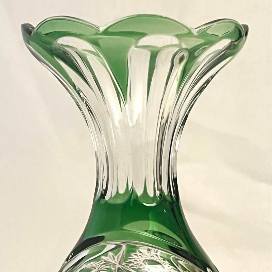 [未使用] ELBE Crystal エルベクリスタル　花瓶フラワーベース