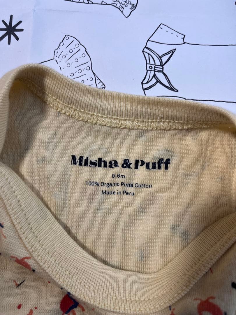 ロンパース・カバーオール misha and puff layette overall 0-6m