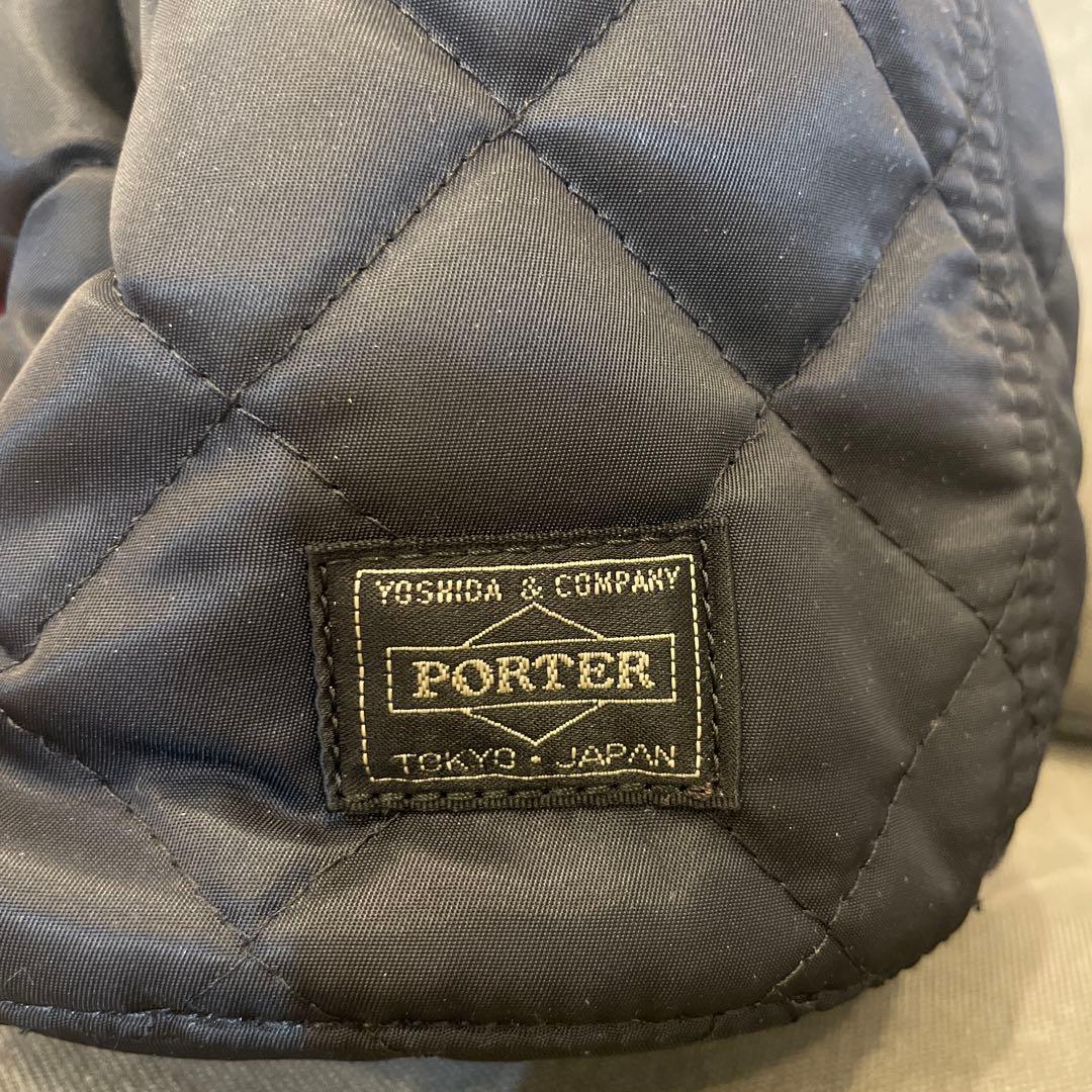 PORTER ブラック キルティング 巾着