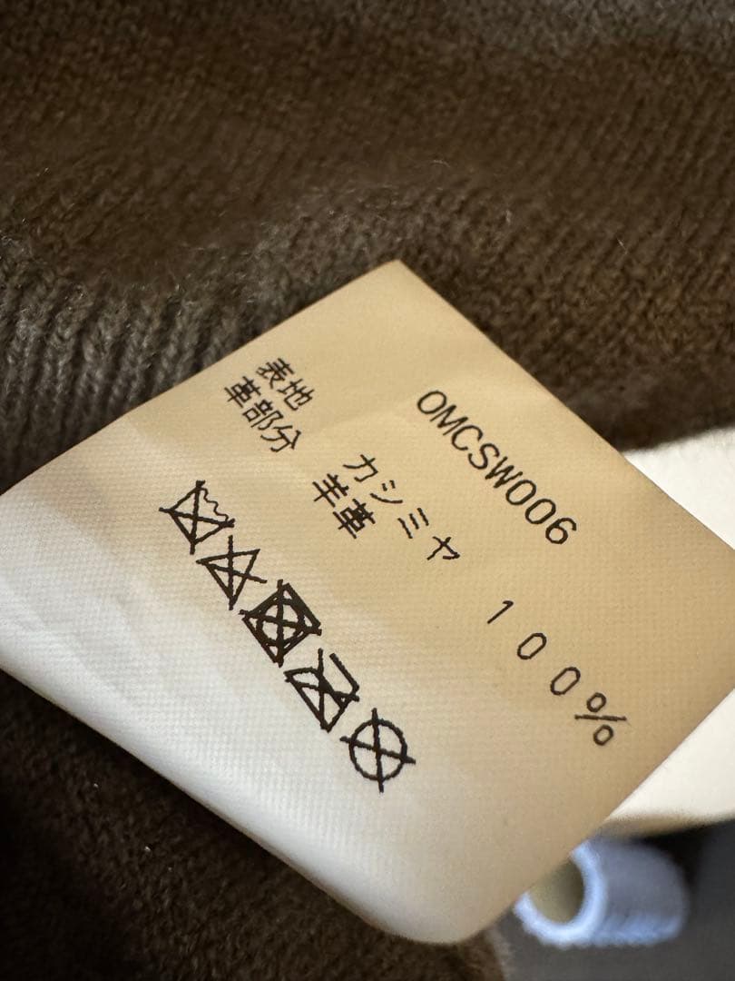 H*】様 cash & barba モンゴリアンカシミヤ エルボーパッチ クルー