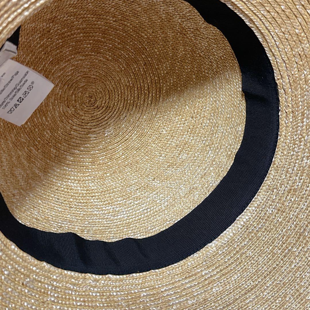 HERMES 麦わら帽子 ペーパーハット 60cm