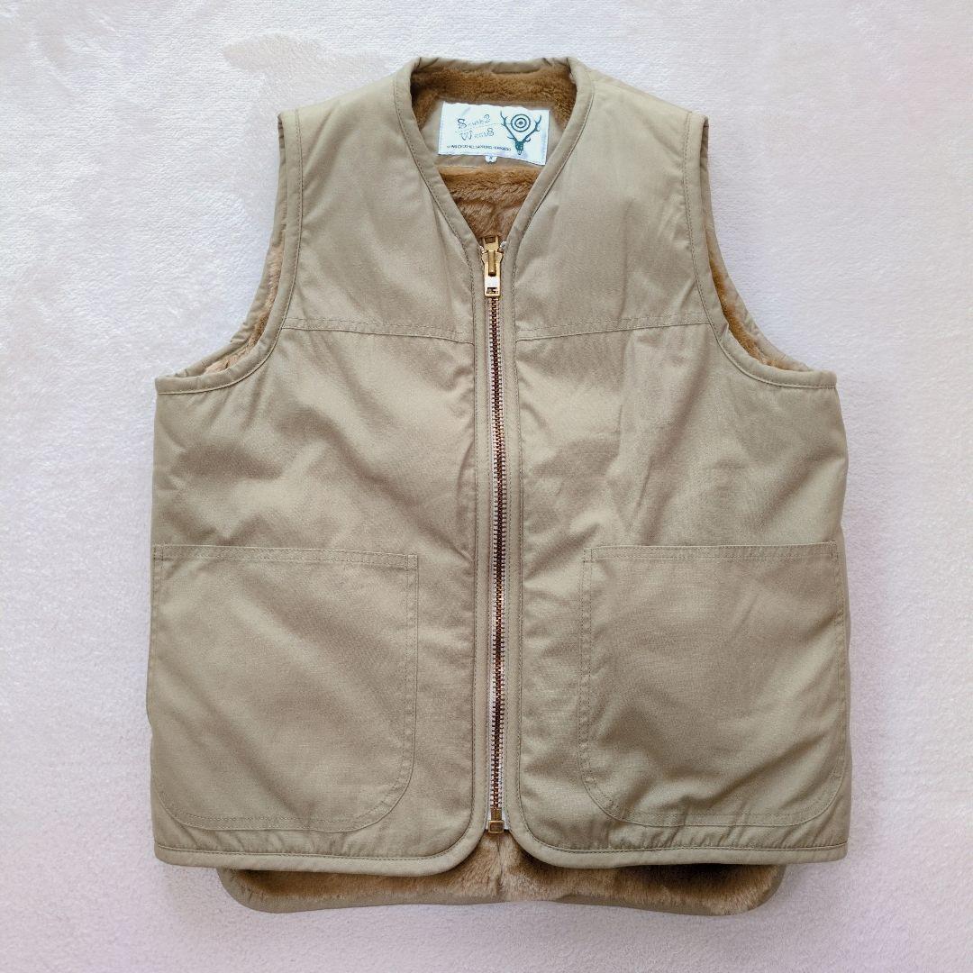 south2west8 裏ボアベスト フルジップ【S】日本製 アウトドア メンズ