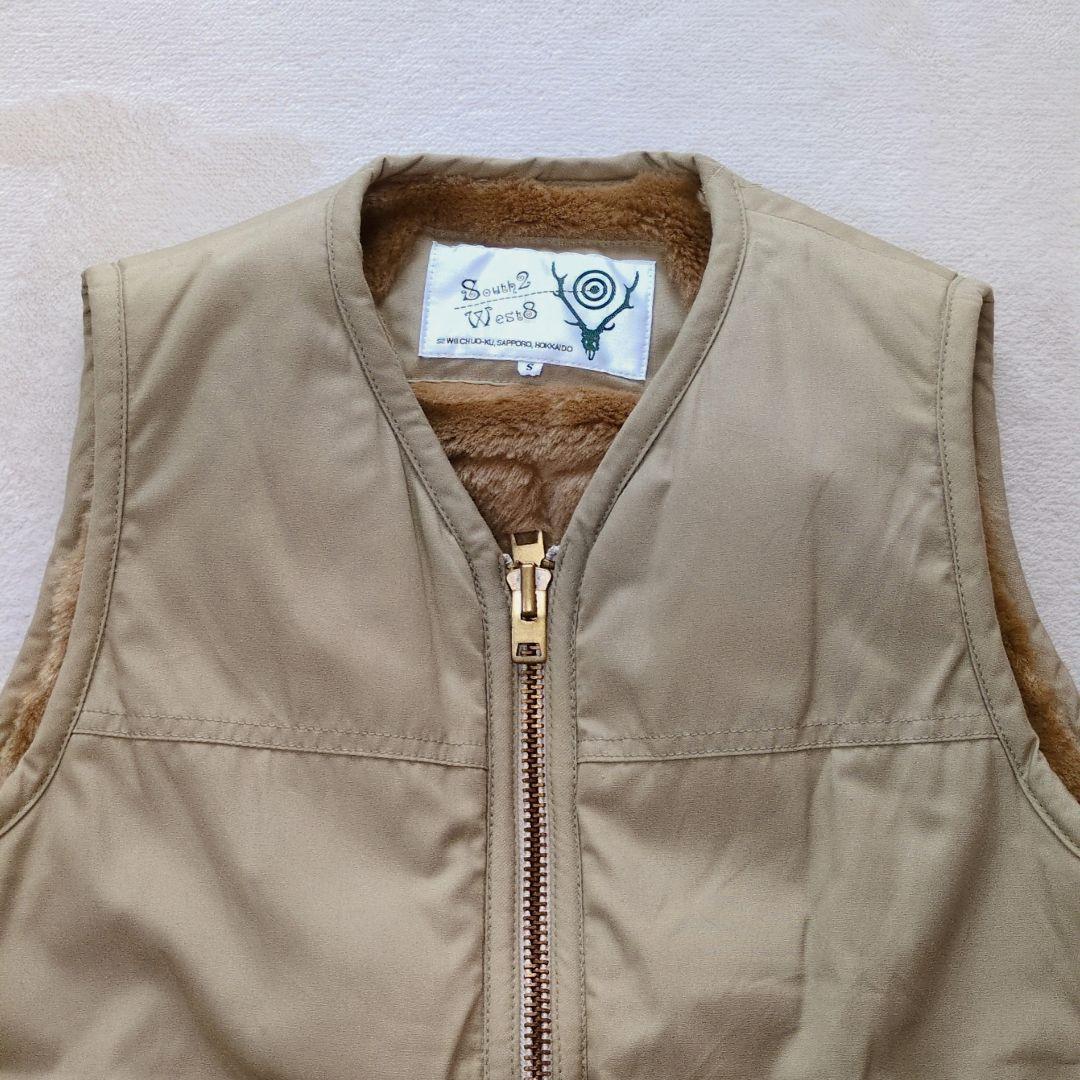 south2west8 裏ボアベスト フルジップ【S】日本製 アウトドア メンズ