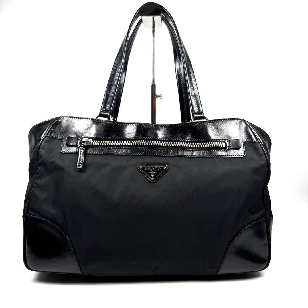 美品✨ PRADA プラダ ハンドバッグ 肩掛け ブラック ビジネスバッグ