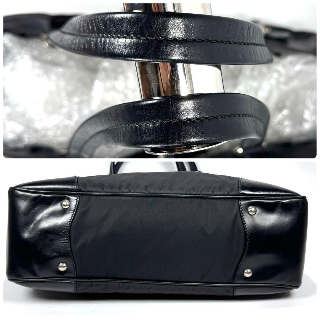 美品✨ PRADA プラダ ハンドバッグ 肩掛け ブラック ビジネスバッグ
