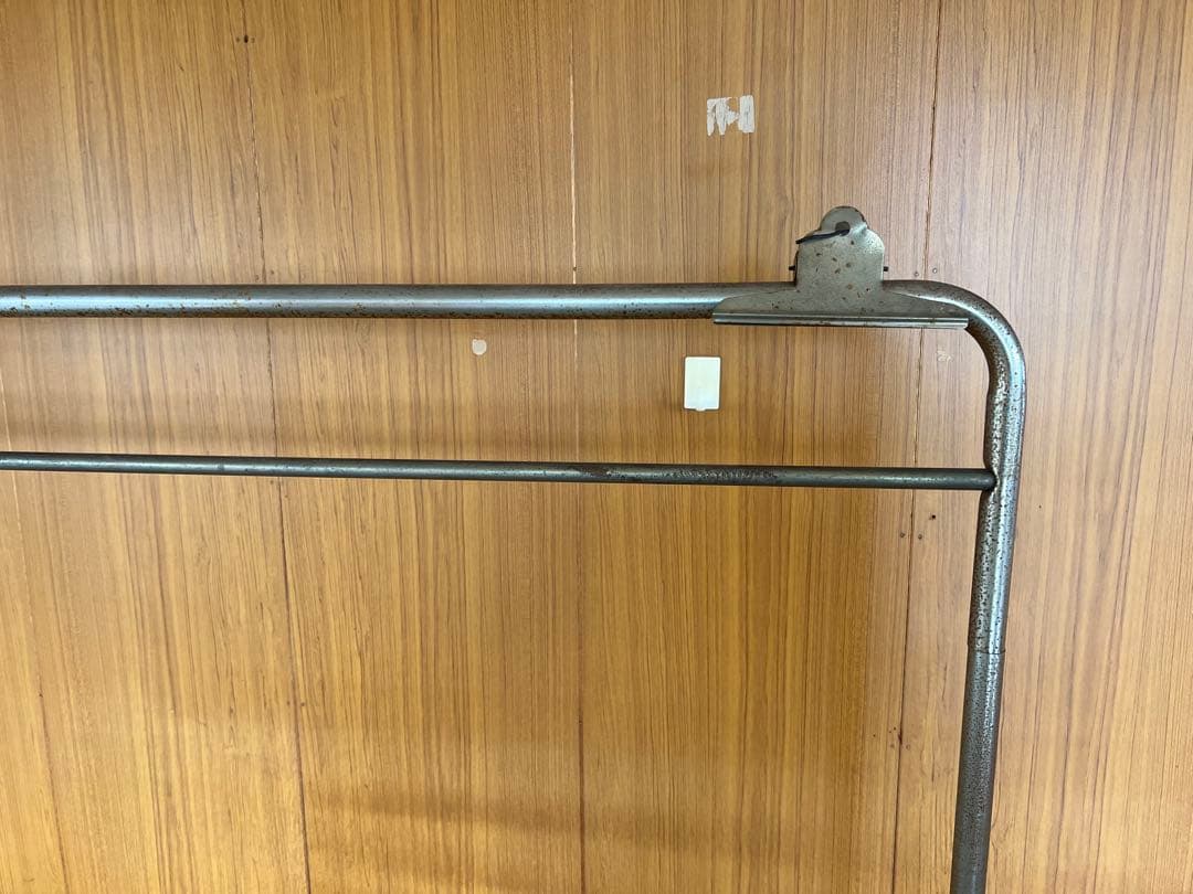 【O-1371】 ハンガーラック 大型 アパレル 古着屋 フリマ 昭和レトロ