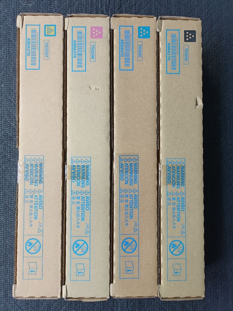 コニカミノルタ　TN324 4本＋103廃トナーボックスセット新品、純正品