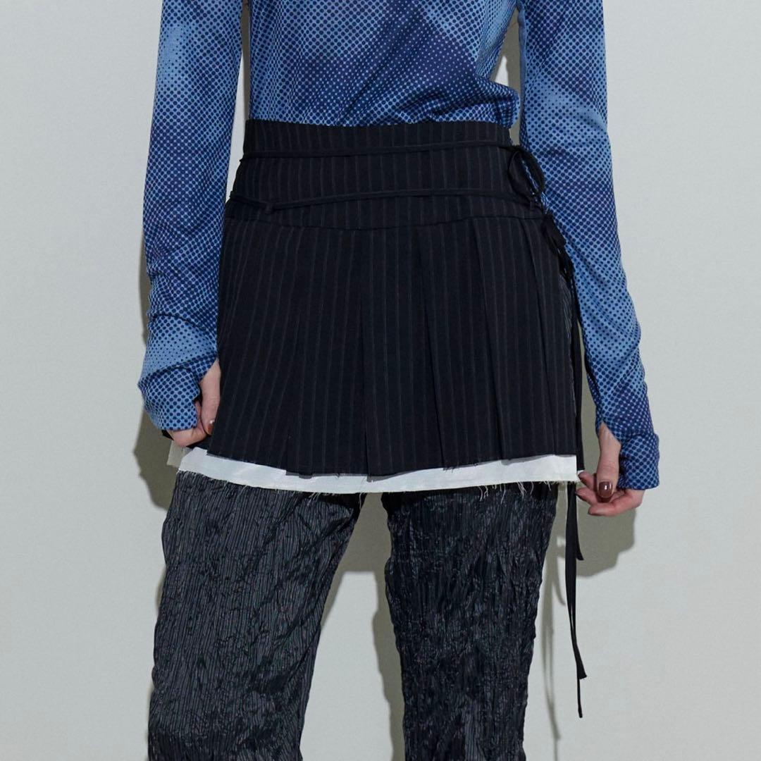 【MAISON SPECIAL/メゾンスペシャル】 プリーツラップミニスカート